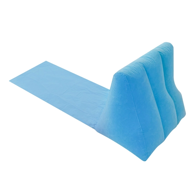 Strandmat met rugleuning en opblaaskussen