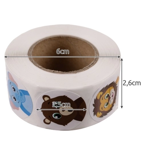 Motiverende stickers - rol 500 stuks. Kruzzel 22947