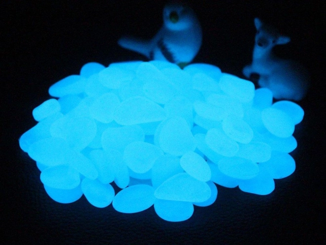 Fluorescerende lichtgevende steentjes voor tuin en huishouden