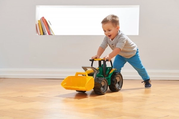 Kindertractor met laadschop Groen-Geel