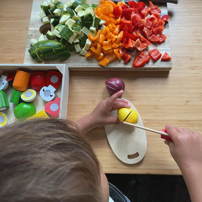 BIGJIGS TOYS houten snijfruit in opbergdoos