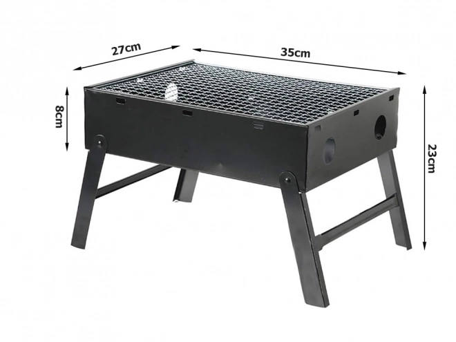 Draagbare inklapbare houtskoolbarbecue voor kamperen en BBQ
