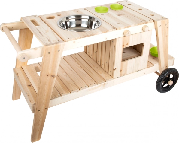 Houten buitenkeuken voor kinderen