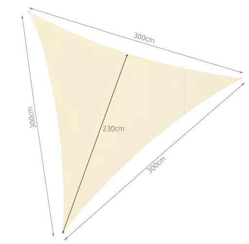 Gardlov 3x3x3 beige zonnezeil 23146