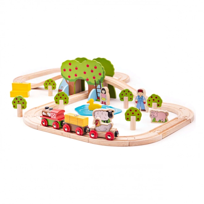 Bigjigs Rail Houten Treinset Boerderij
