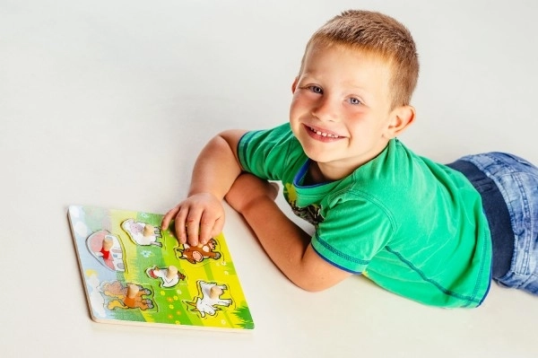 Insteekspel Mijn eerste dieren - 6 stukjes