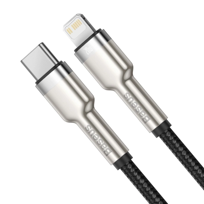 Baseus USB-C naar Lightning kabel Cafule 20W, 2m zwart