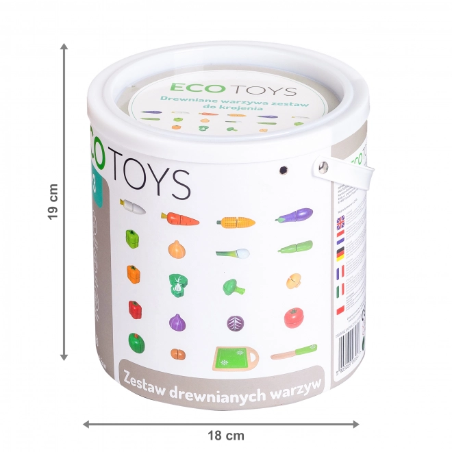 Houten snijgroenten 20 stuks Ecotoys