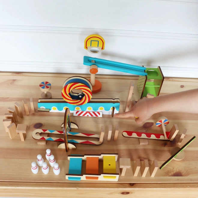 Houten bouwblokken domino / domino puzzel Tooky Toy