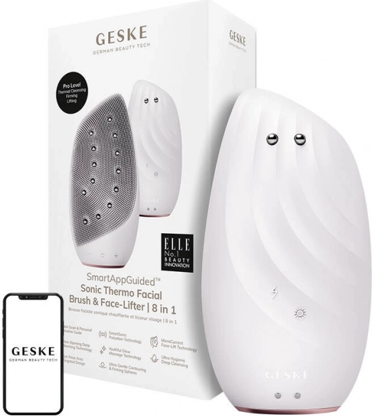 Sonic Borstel voor Gezicht met Thermo Applicatie 8v1 Geske met App in kleur Starlight