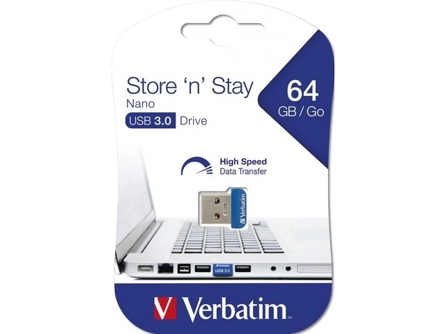 USB-flashstation Verbatim Store 'n' Stay Nano 64GB USB 3.0
