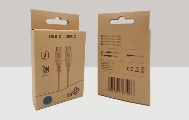 Ecologische USB-C naar USB-C kabel 1m