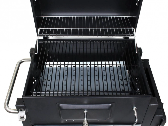Tuinbarbecue op Houtskool met Twee Roosters en Thermometer