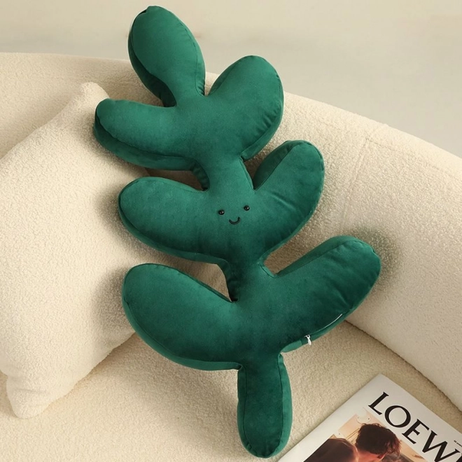 Decoratief pluche kussen in de vorm van een blad – type 1