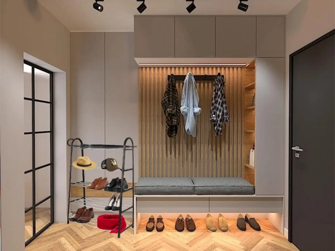 Organizer voor schoenen met grote kastplank