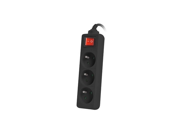 Lanberg verlengkabel 3m zwart