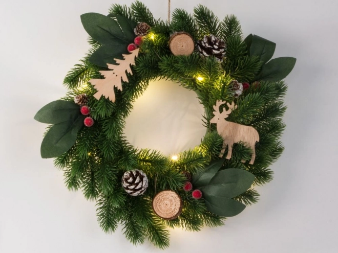 Kerst LED krans met decoraties