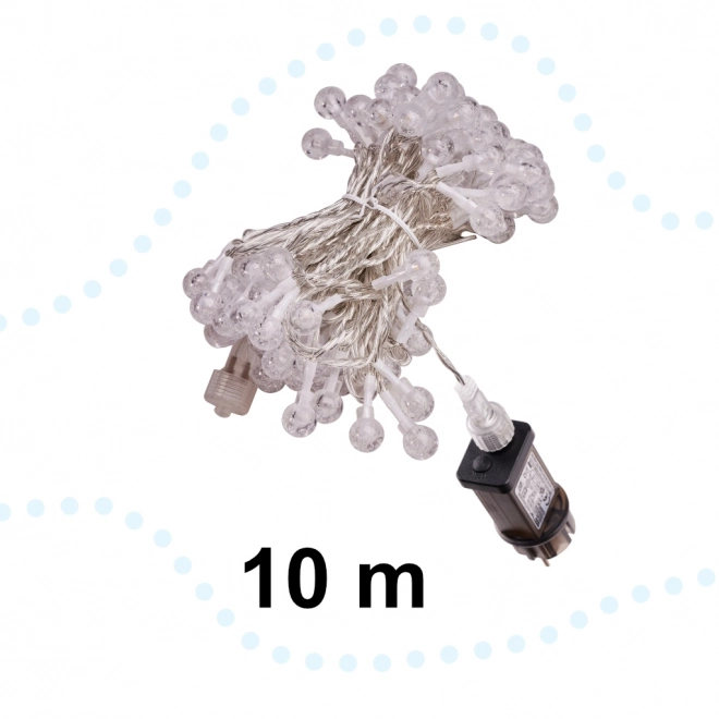 Kerstverlichting bollen 100 LED, warm wit, 10m