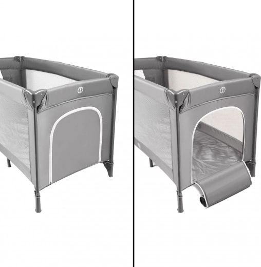 Ademende zijdes en zij-ingang met rits