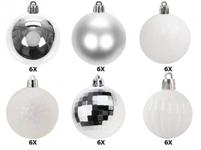 Set van 36 kerstversieringen
