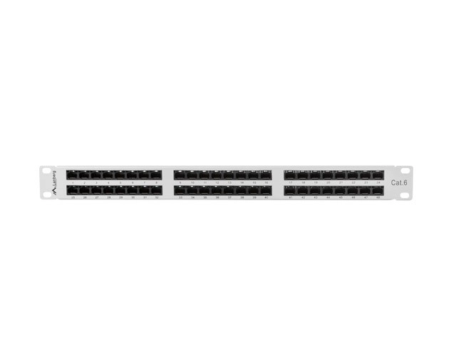 Patchpaneel 48 poorten 1U kat.6 grijs