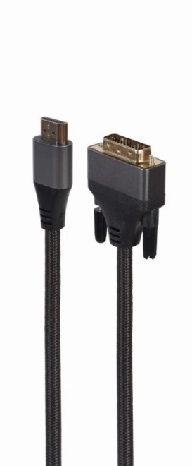 HDMI naar DVI-kabel met gevlochten 1.8m vergulde connectoren