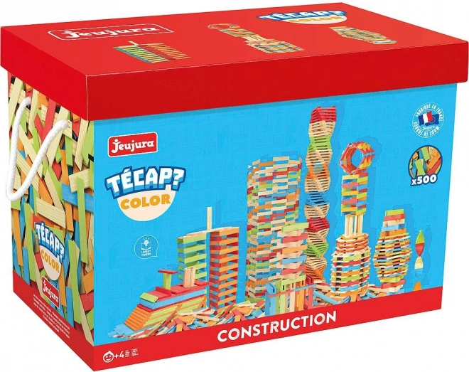 Jeujura houten bouwset Técap Color 500 stukjes