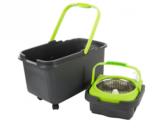 Roterende mop met 2 microvezelpads en doseeremmer