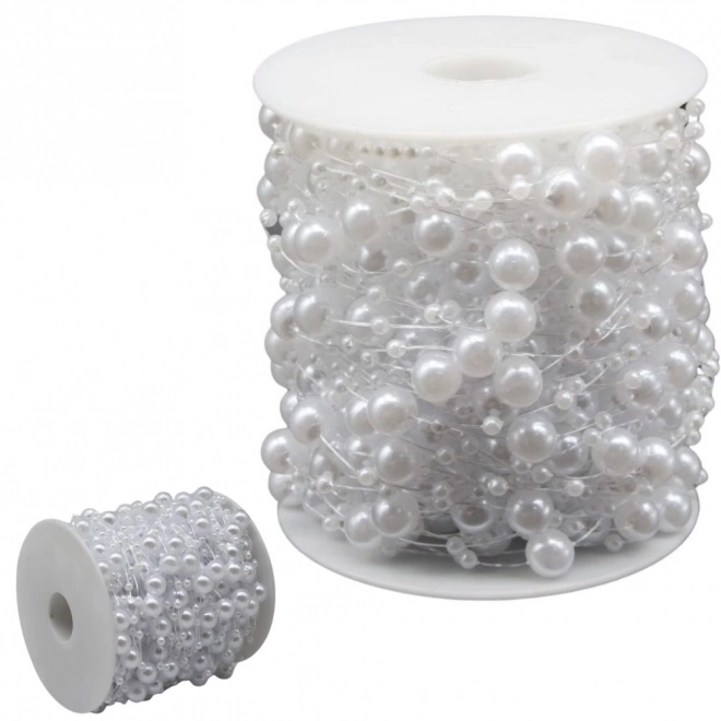Parelslinger - witte parels voor kerstboom