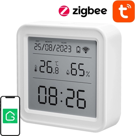 Gosund ST17 slimme Zigbee temperatuur- en vochtsensor met LCD‑display