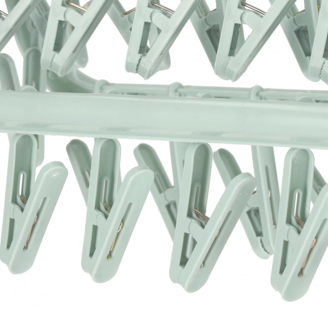 Universele plastic droogrek met 32 wasknijpers blauw