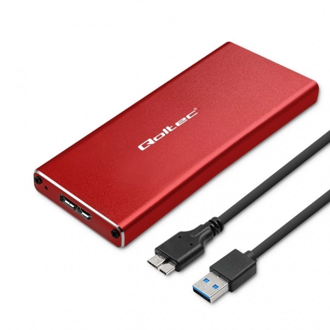 Kast | Behuizing voor schijf M.2 SSD | SATA | NGFF | USB 3.0 | Superspeed 5Gb/s | 2TB | Rode kleur