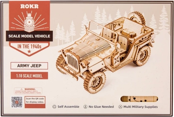Leger Jeep - 3D houten puzzel