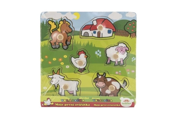 Insteekspel Mijn eerste dieren - 6 stukjes