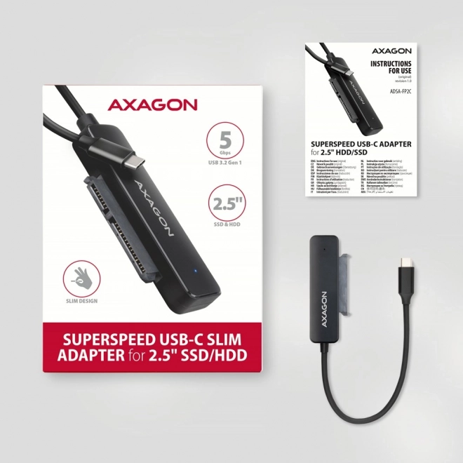 Adapter USB-C naar SATA HDD/SSD AXAGON FASTPort2