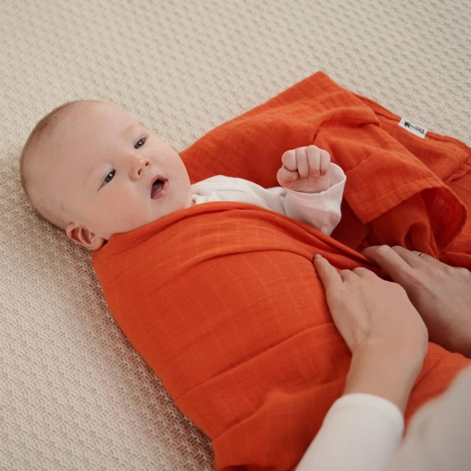 Tommy Lise Katoenen Mousseline Doek Glazed Carrot 120x120 cm