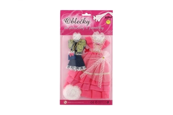 Poppenkleertjes met accessoires - 2 stuks