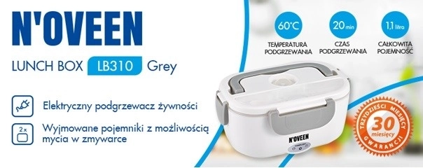 Elektrische lunchverwarmer Grijs