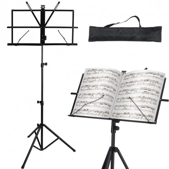 Muziekstandaard met verstelbare inklapbare constructie 130 cm