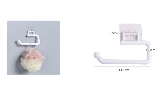 Zelfklevende toiletrolhouder Wit