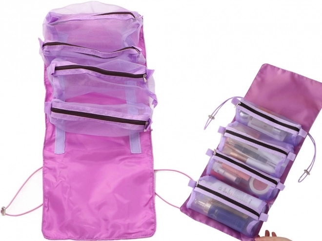 Reisorganizer voor cosmetica met ritssluiting 4 in 1