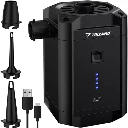 Draadloze accu pomp voor matrassen Trizand