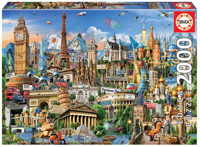 Puzzel Wonderen van Europa 2000 stukjes