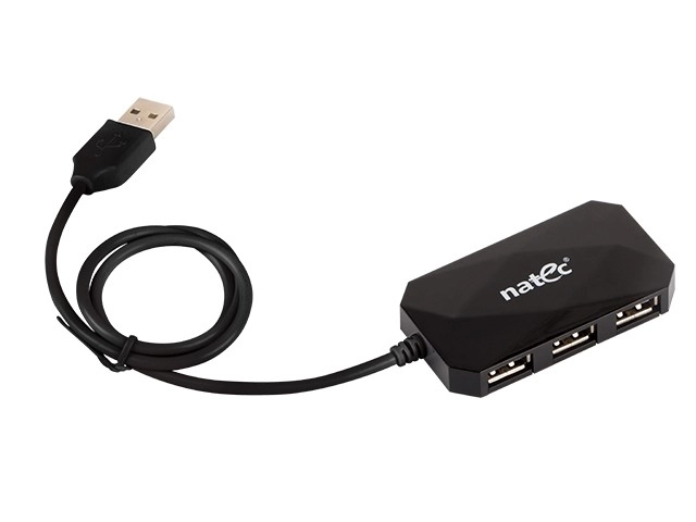 USB-hub 4 poorten LOCUST USB 2.0 zwart