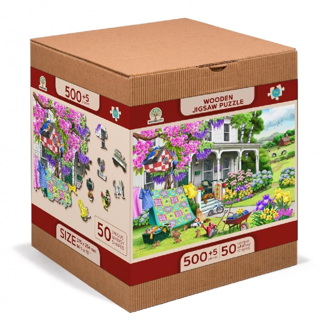 Houten puzzel Plattelandstuin van WOODEN CITY