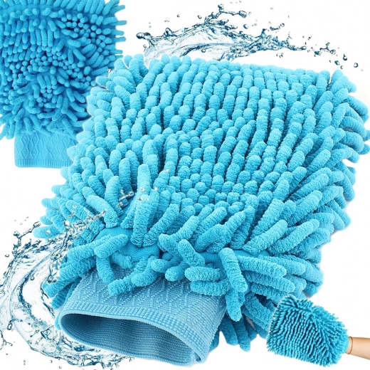 Microvezel schoonmaakhandschoen voor auto en huishouden