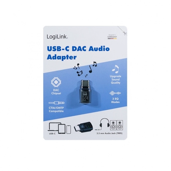 Audio-adapter USB-C/M naar 3,5 mm/F met DAC en EQ