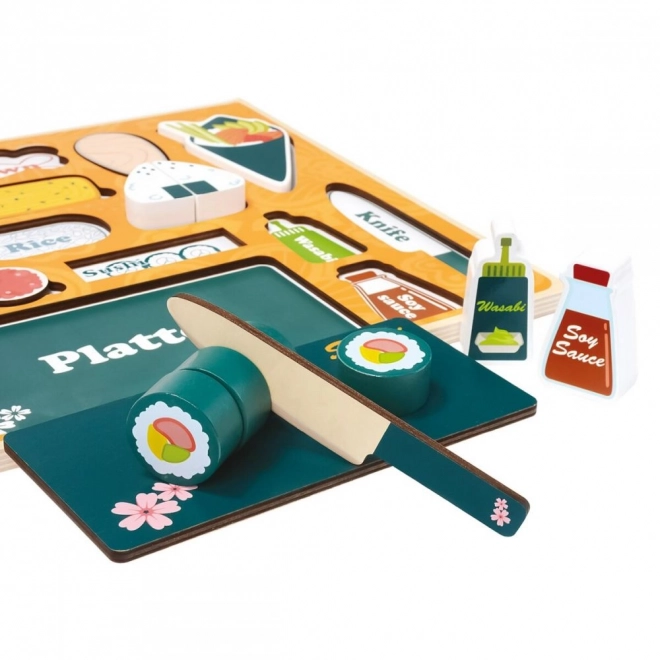 Houten 3D-puzzel Sushi-bar van Bino
