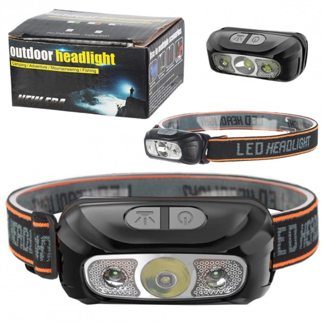 Waterdichte LED-hoofdlamp met 6 verlichtingsmodi