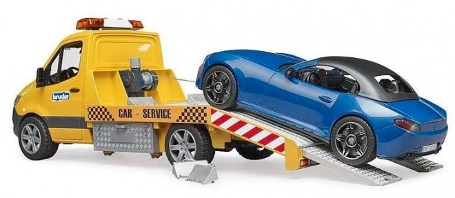 Bruder Takelwagen MB Sprinter met sportwagen